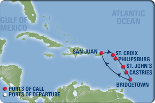 carnival cruise port san juan puerto rico map